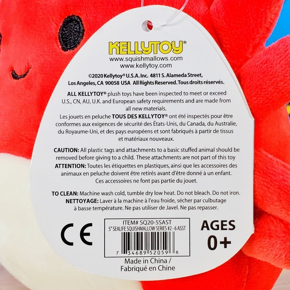 Squishmallow Carlos the Red Crab 5" 2020 UltraSoft Stuffed Sealife Plush - Picture 12 of 12